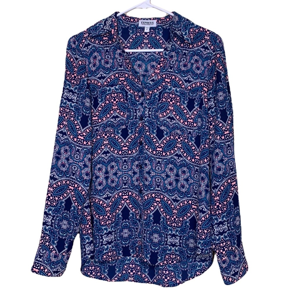 Express Portofino Long Sleeve Blouse